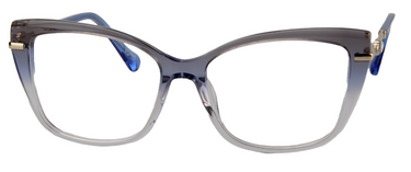 Afro Motif Women Eyeglasses: Ndali - Transparent Blue - SpecSMART Eye Clinic (Front View)